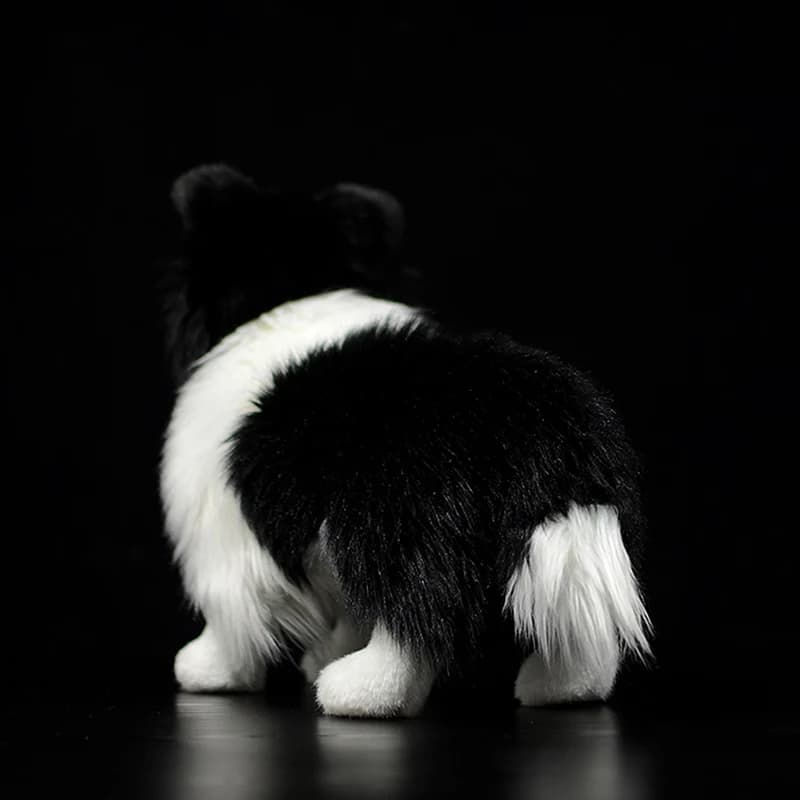 Hot Original Border Collie Dog Mini Dog Kids peluche ripiene nero carino adorabile regalo per bambini realistico animale bambola barboncini modello