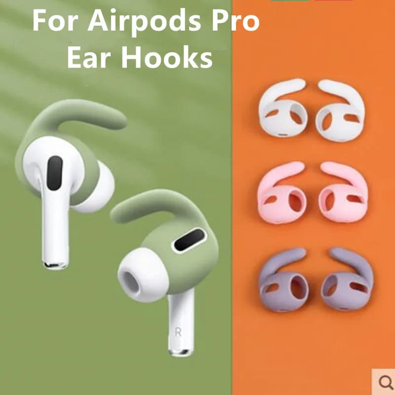 3 paia di ganci per le orecchie in silicone per AirPods Pro, auricolari auricolari anti-smarrimento cuscinetti auricolari copertura per gel per orecchie Apple AirPods Pro