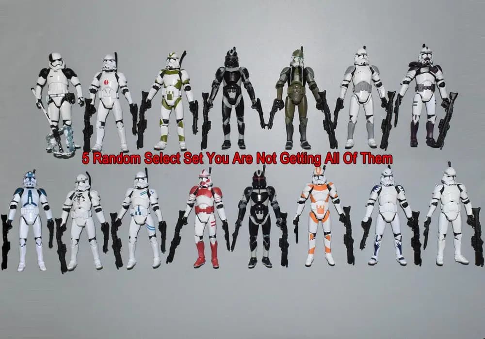 Lotto di 5 Casuali Star Wars Republic Shadow Utapau Shock 501st 442nd BMF Battlion Commander Gree Clone Trooper 3.75" Action Figure
