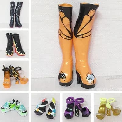 Grandi occhiali occhi con scarpe reali rainbow school Original Doll accessori fai da te teste di bambole per capelli bianchi viola muslimate