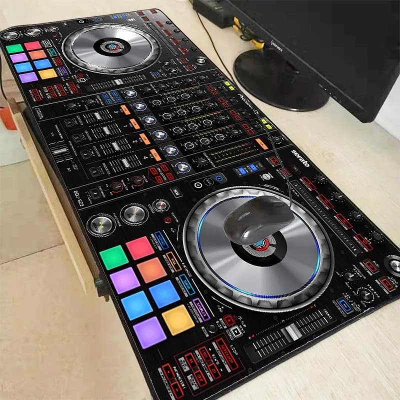 Radio Dj Banco da lavoro Tappetino per mouse Gamer XL Tappetino per mouse HD grande Tappetini per mouse XXL Tappetini per mouse Tappetino in gomma naturale Tappetino per mouse per laptop antiscivolo