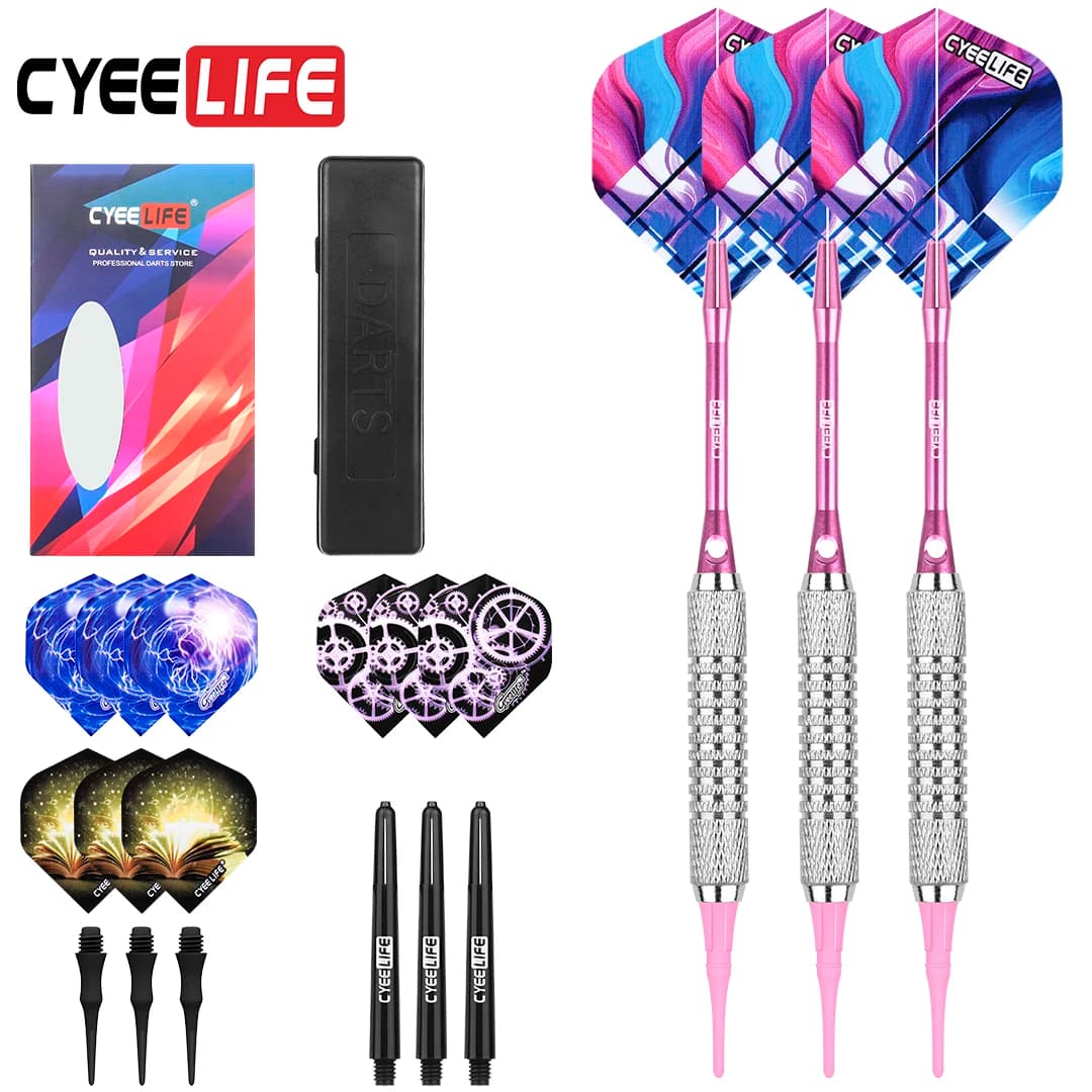 CyeeLife 3PCS Freccette Professionali 16/18g Freccette Morbide di Sicurezza Per Interni Freccette Morbide Giochi di Bersaglio Punta Elettronica Professionale