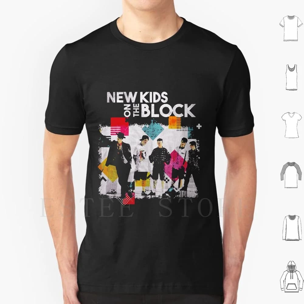 The Block Nkotb T Shirt Stampa Cotone Nkotb Jon Knight Donnie Wahlberg Joey Mcintyre Danny Wood Face 30 Anni Nuovi Bambini On Block