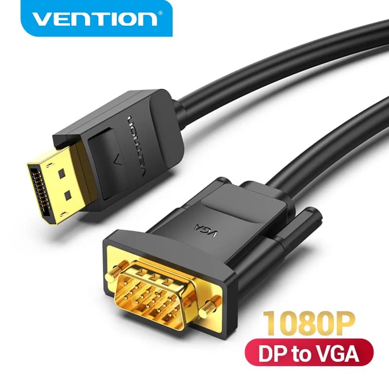 Vention Displayport a VGA Cavo 1080P DP a VGA Convertitore da maschio a maschio per laptop Proiettore Monitor Display Port a VGA Adattatore