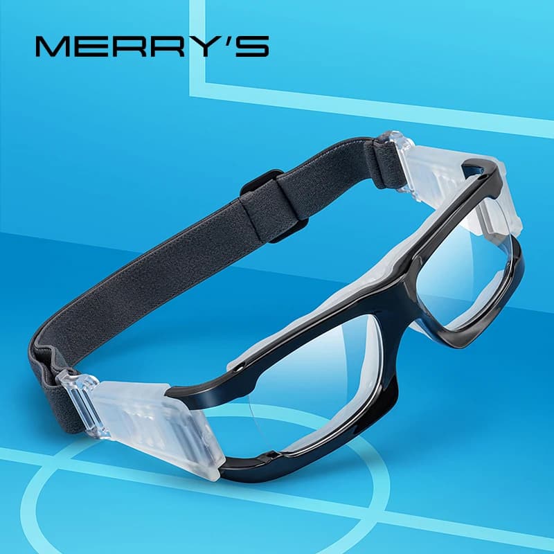 MERRYS DESIGN Uomo Occhiali sportivi Telaio per basket Calcio Sport all'aria aperta Occhiali da vista Anti-appannamento Anti-impatto S3035