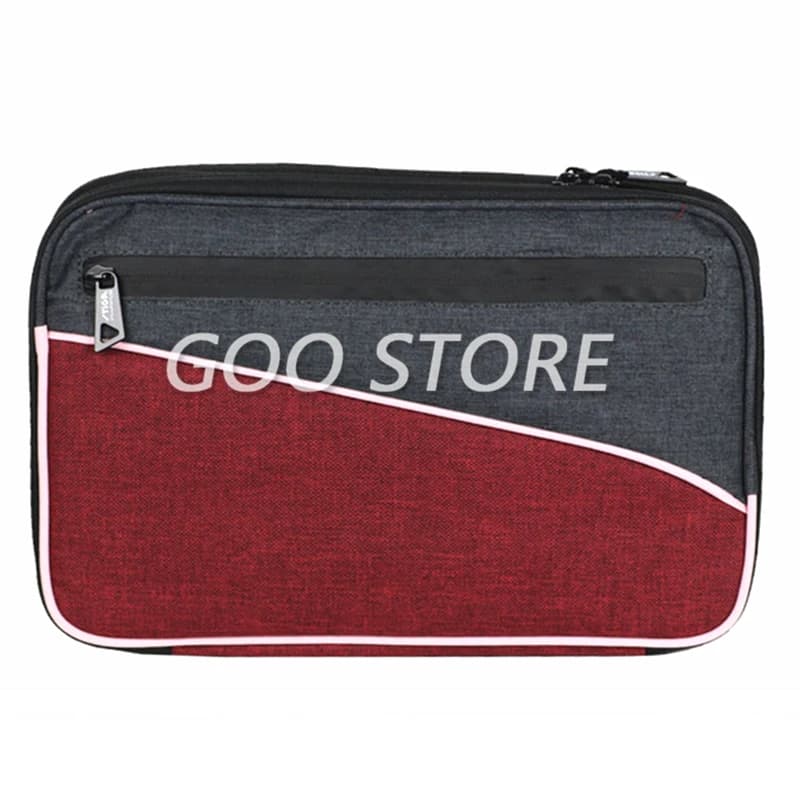 Borsa per racchette da ping pong STIGA a doppio strato, quadrata e rotonda, per allenamento professionale, custodia per racchette da ping pong.