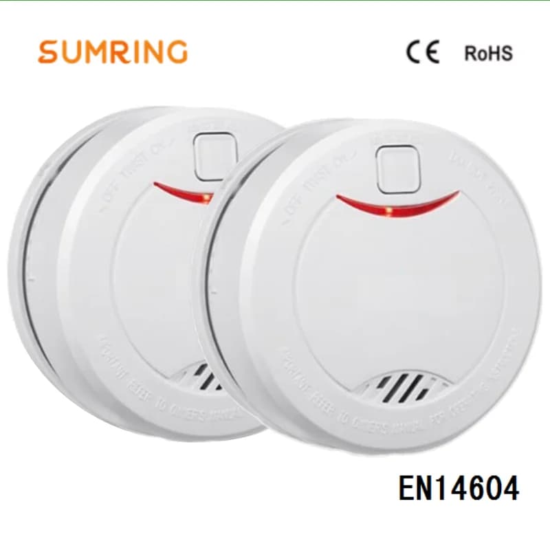 Rilevatore di fumo da 10 anni EN14604 sensore fotoelettrico a batteria al litio approvato allarme antincendio autonomo per la cucina di casa