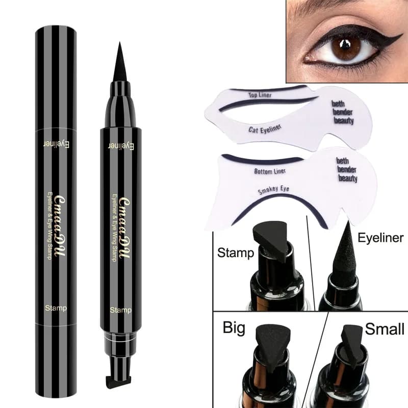 Timbro per eyeliner Cosmetici Penna per eyeliner liquido impermeabile Eyeliner duraturo con frecce segnapunti Matita per occhi