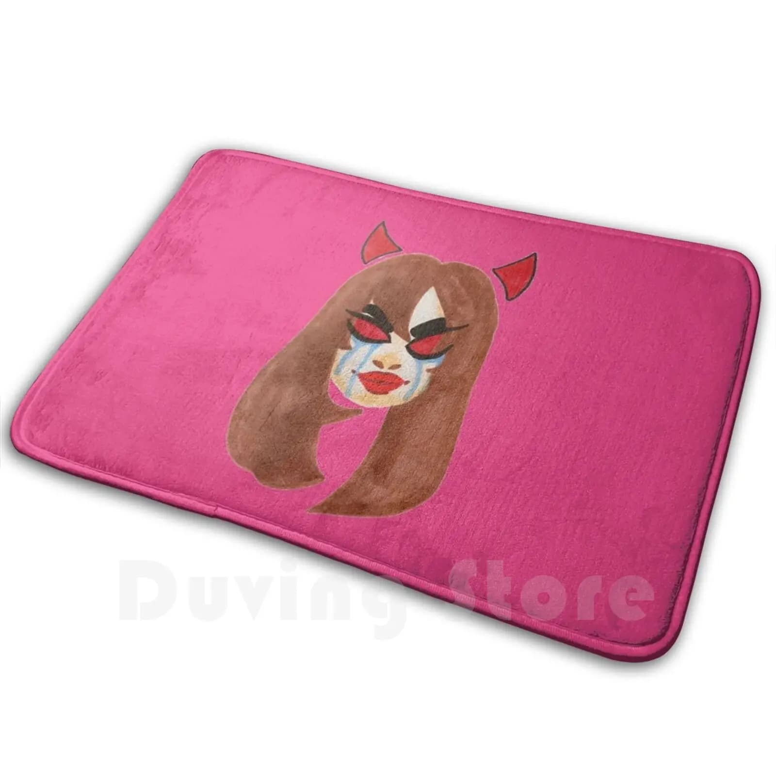 Heartbreak Devil Design Mat Tappeto Tappeto Tappetini antiscivolo Camera da letto Heartbreak Devil Angel Triste Estetico Marker Art Ohuhu