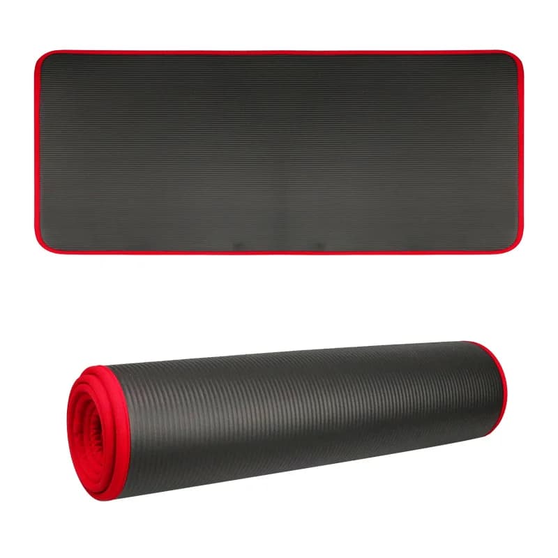 Extra thick yoga mats of 10 mm 183 cm x 61 cm NRB Fitness non-slip exercise mat Pilates Training gym mats with bandage