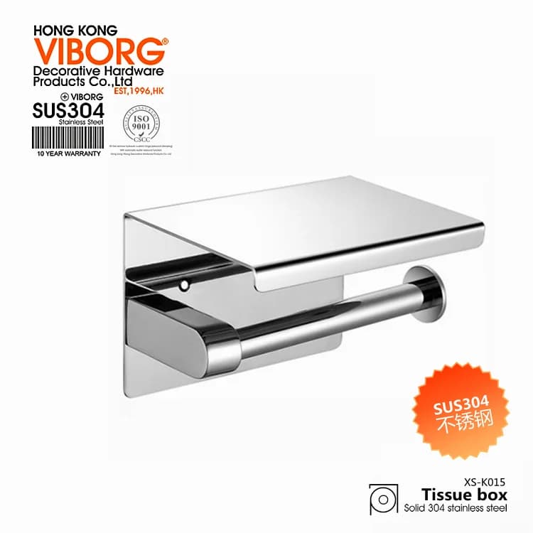 VIBORG Deluxe SUS304 portarotolo di carta velina Extra-spesso in acciaio inossidabile