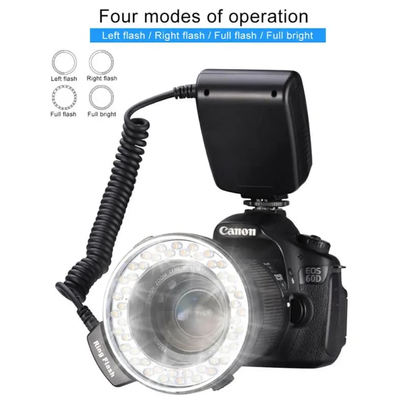 Led Macro & Ring Lights Flasher Speedlight Photo Flash Light per Canon Nikon Samsung Fujifilm Olympus Pentax Dlsr telecamere