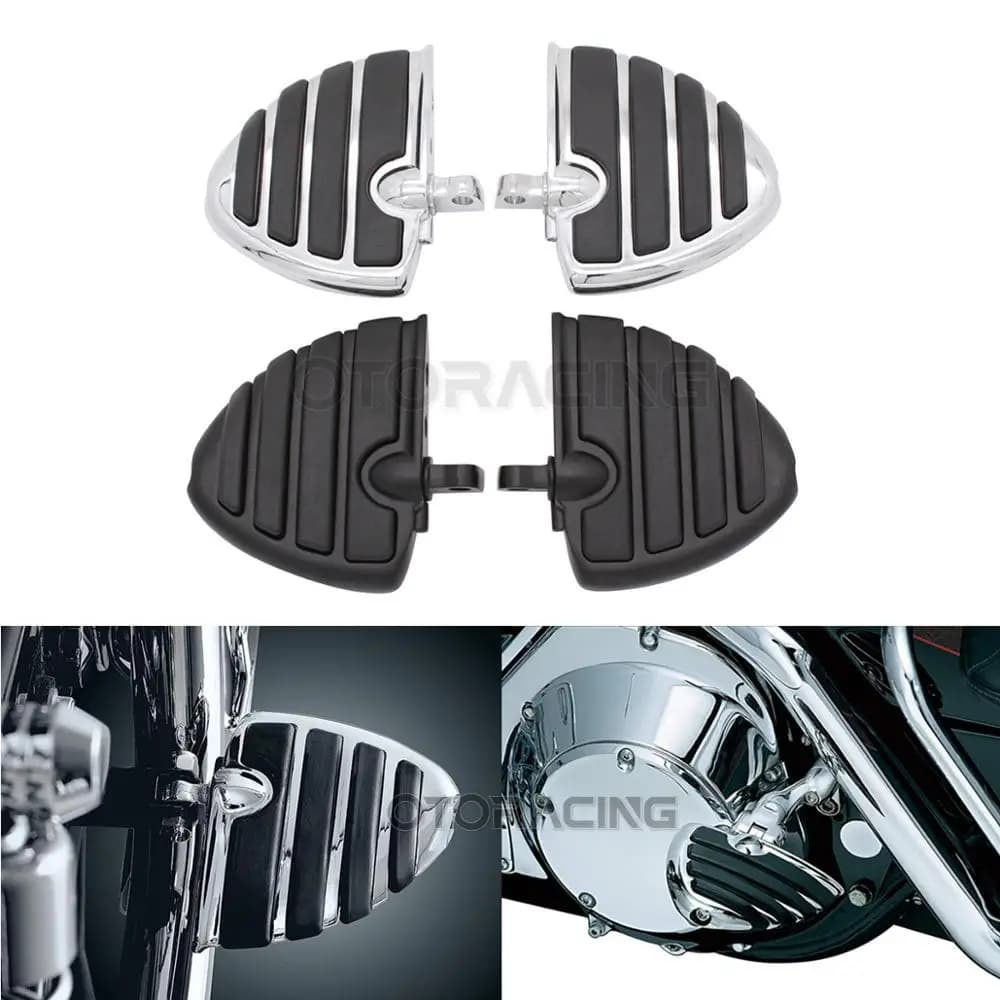 Motorcycle Male Mount-Style Wing Style Foot Rests Footpegs For Harley Touring Electra Glide Softail FLS FXCW FLSS FLHS V-Rod