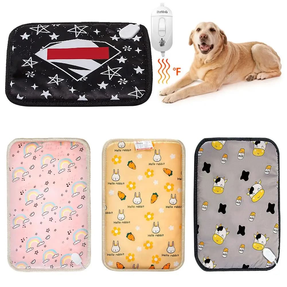 40*60cm coperta elettrica per animali domestici riscaldamento elettrico impermeabile tappetini per cani cuscino per sedia riscaldante a temperatura regolabile cuscino per gatti