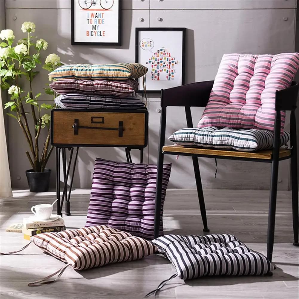 Striped Thicken Chair Cushion Seat Cushions Home Decor Pillows Meditation Cushion Throw Pillows Office Chair Cushion Floor