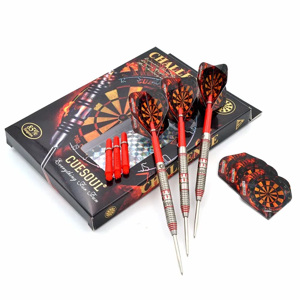 CUESOUL CHALLENGE Set di freccette al tungsteno con punta in acciaio sottile da 22 g 85%
