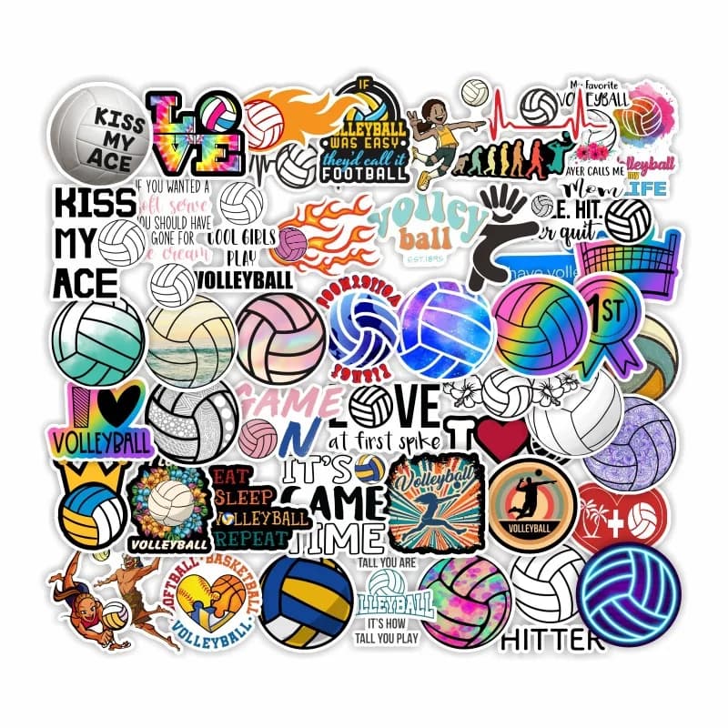 10/30/50 pezzi adesivi pallavolo decalcomania impermeabile laptop moto bagagli snowboard frigorifero auto Pegatinas