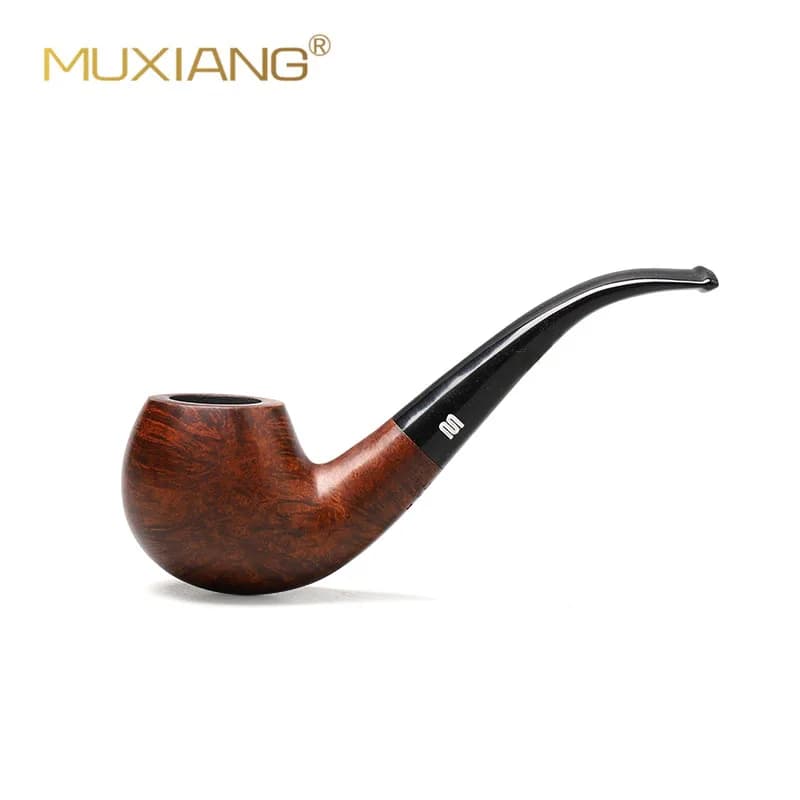 MUXIANG Handmade Briar Wood Tobacco Pipe With 9mm Filter Free Cleaning Tools Set Smoking Accessory