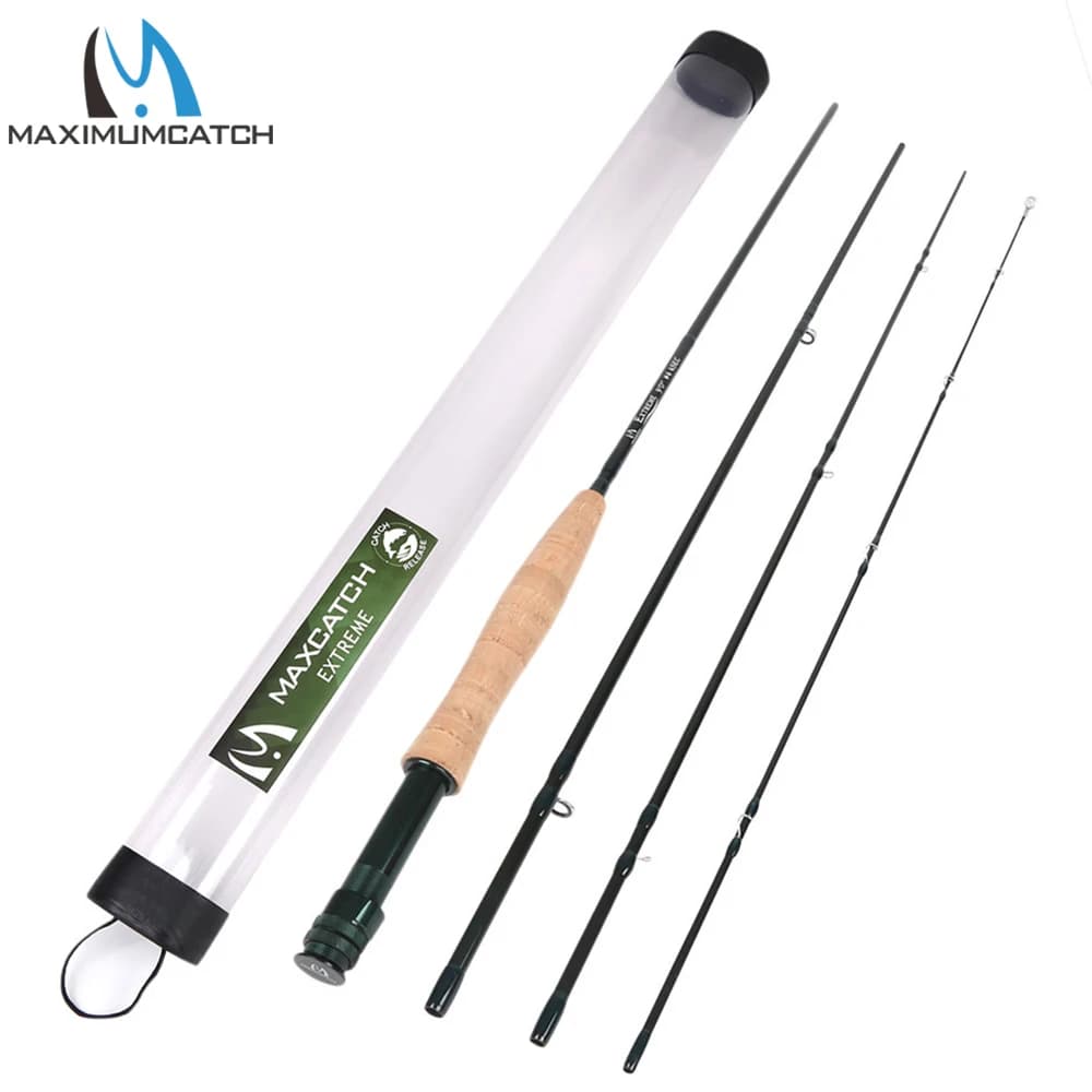 Fly Fishing Rod Maximumcatch Extreme 3/4/5/6/8 WT IM8 4 Piece Carbon Fiber Fast Medium Flying Rod