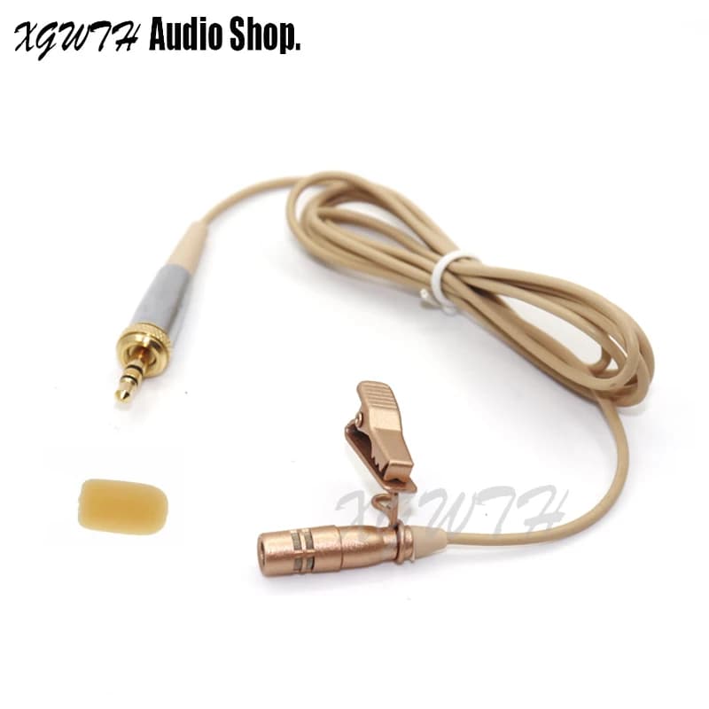 Microfono lavalier super cardioide con fermacravatta, microfono unidirezionale per trasmettitore wireless Sennheiser, cavo spesso 1,2 m