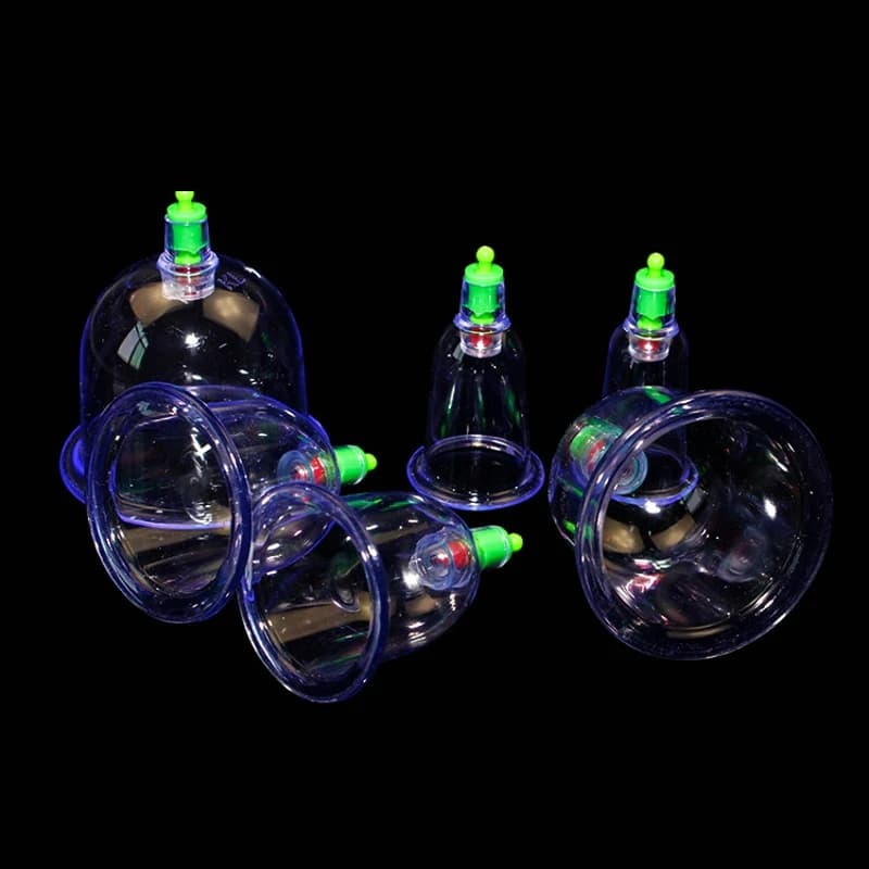 Chinese Medicine Ventosa Terapia Pumping Plastic Medical Portable Set massage gun 12 Cans Vacuum Cupping Device Household
