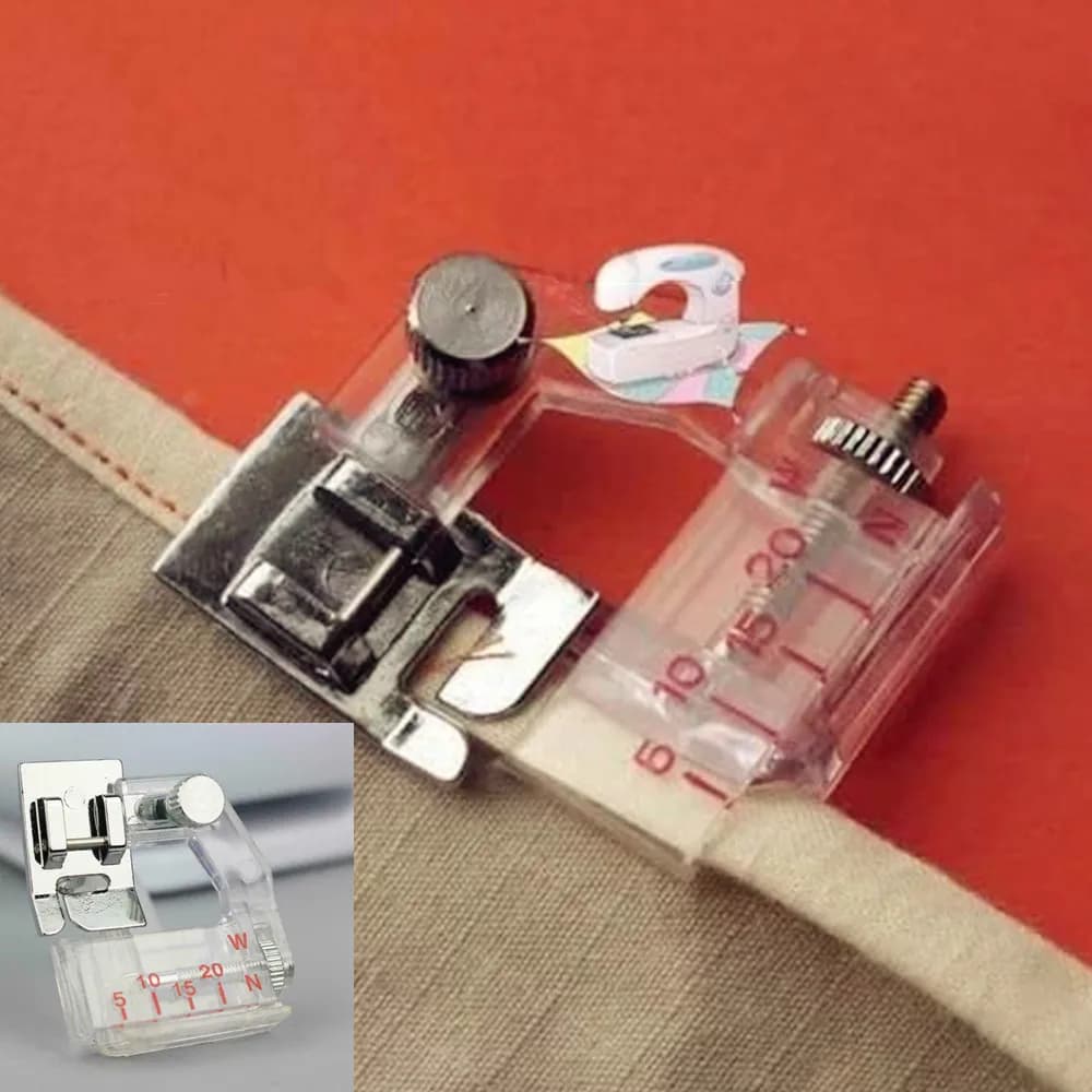 Adjustable Bias Tape Binding Foot Snap On Presser Foot 6290 For Brother and Most of Low Shank Sewing Machine Accessories