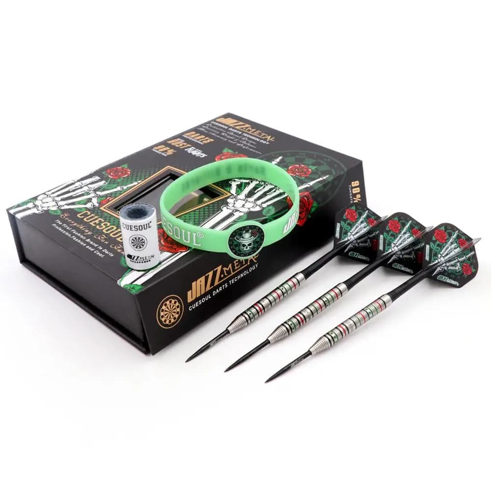 CUESOUL JAZZ-METAL Steel Tip Darts 90% tungsteno con voli integrati per freccette ROST-21/23/25g