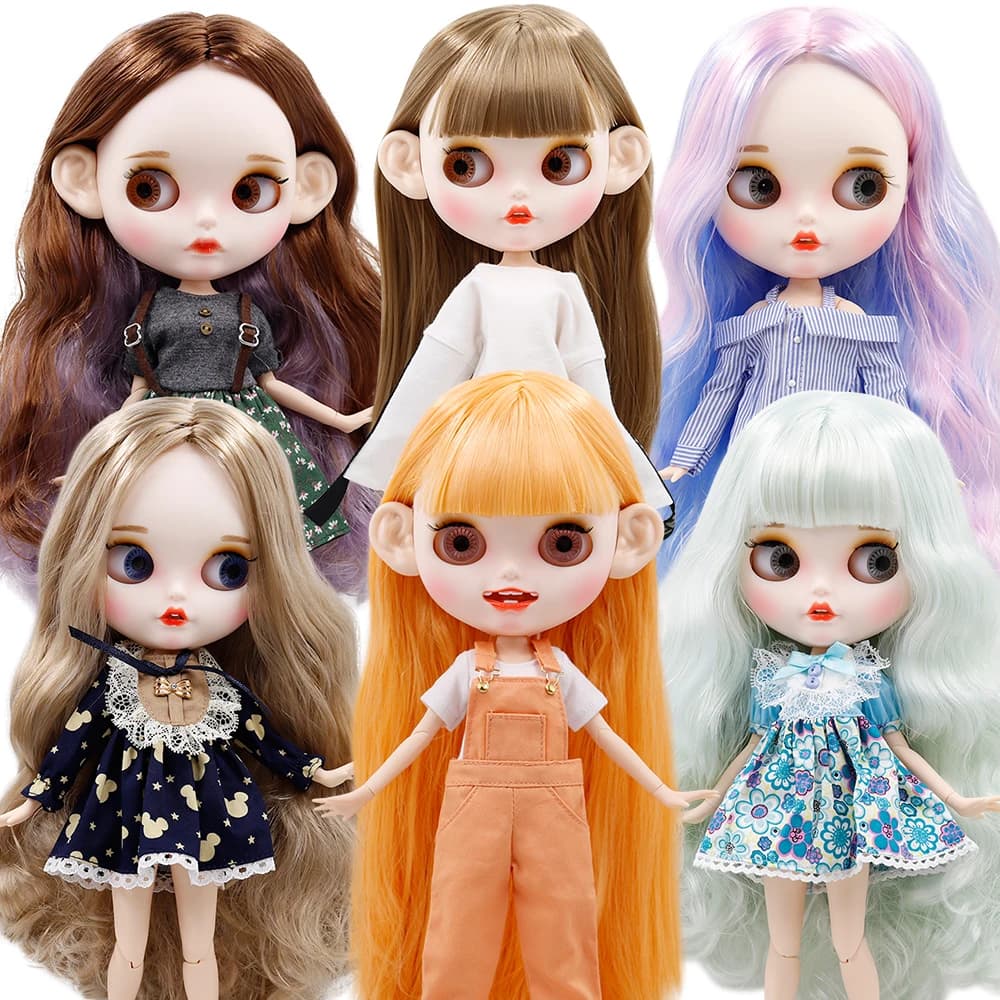 ICY DBS blythe Doll Set completo personalizzato viso opaco 19 giunti corpo 1/6 bambole compresi vestiti scarpe simpatiche bambole giocattolo fai da te per ragazze