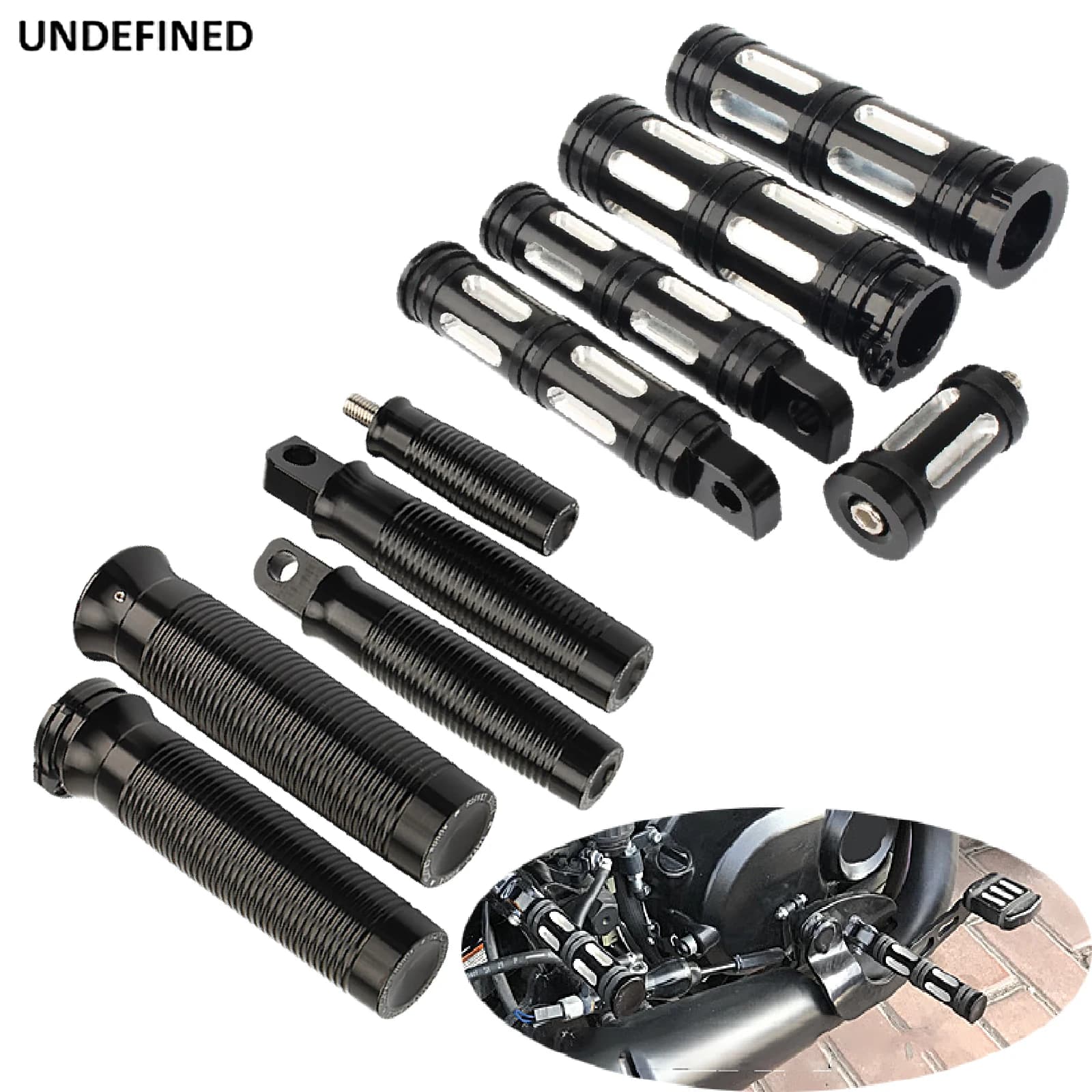 1Set manopole per moto pedane per pedane CNC pedane per cambio per Harley Sportster Iron XL Touring Dyna Fat Bob Softail VRSC