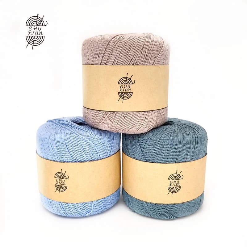 40g/palla 100% lino fatto a mano gancio ago filo Cardigan capo