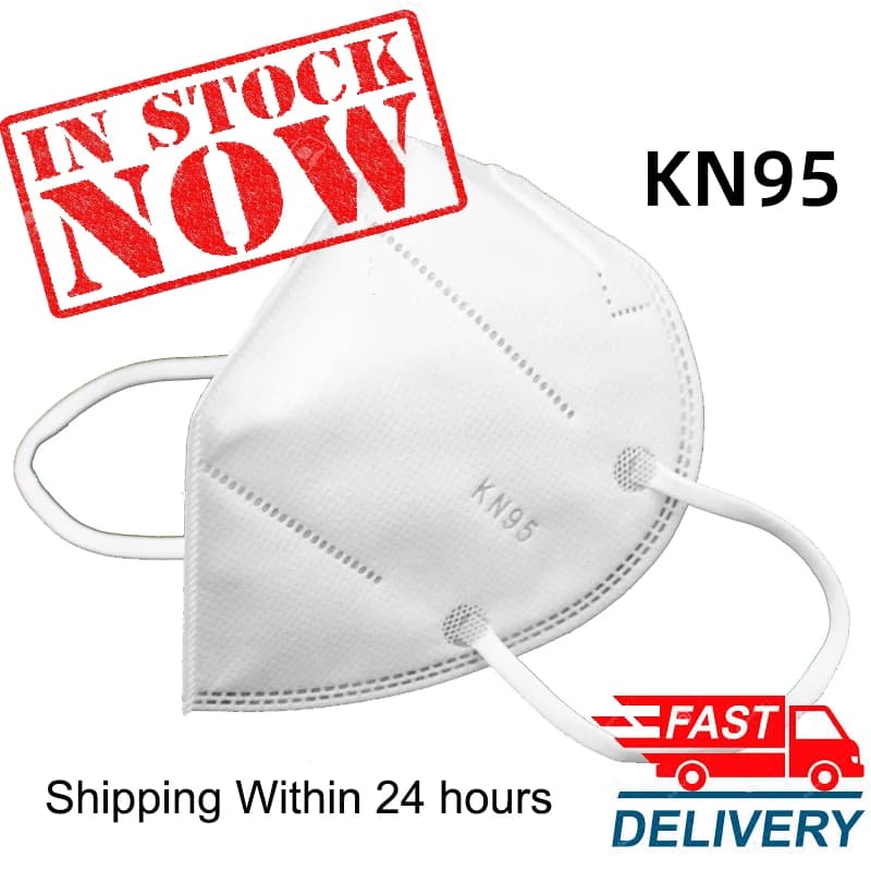 Spedizione veloce KN95 5 strati Filtraggio Maschere per il viso Antipolvere Sicurezza Non tessuto Earloop Usa e getta FFP2 Copertura Bocca Maschera antipolvere