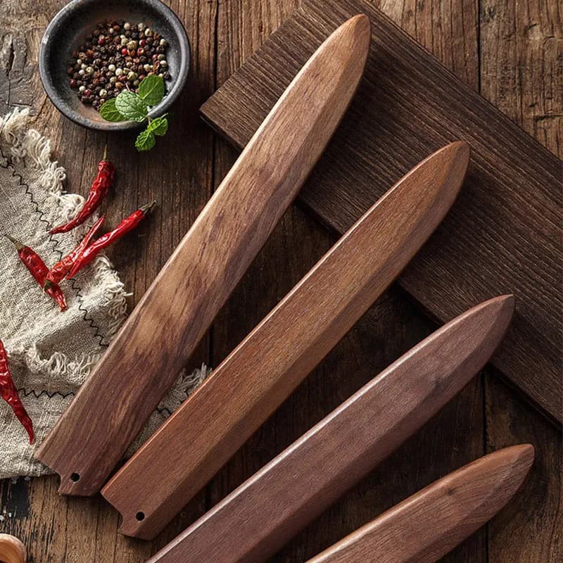 Fodero per coltello in legno Strumento da cucina multifunzione Copertura protettiva Taglierina per pesce in stile giapponese Fodero in legno Protezione per lama