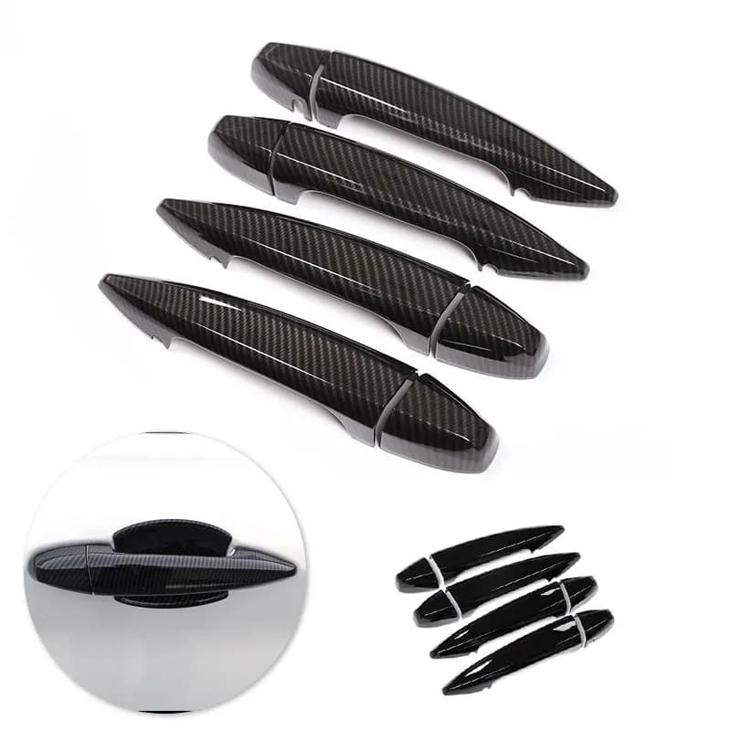 Per BMW X1 F48 X5 X6 F15 F16 2016 2017 Auto-Styling Maniglia Esterna Della Porta Tirare In Fibra di Carbonio Texture Copertura Decor