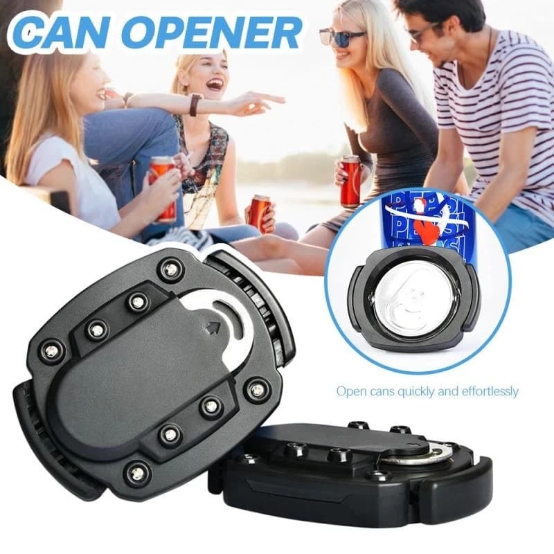 Apriscatole multifunzionale in acciaio inossidabile, cavatappi portatile, apribottiglie, facile da usare, birra, bevande, resezione superiore, ABS, 2in 1