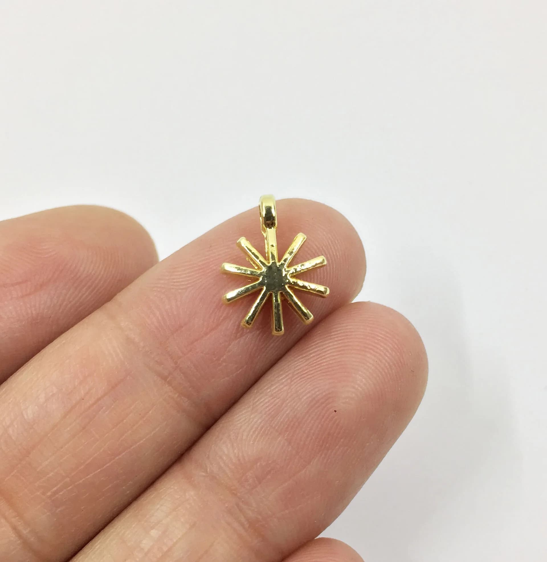 Eruifa 20 pz 10mm bel fiore in lega di zinco Charms collana, orecchino braccialetto gioielli fai da te fatti a mano 2 colori