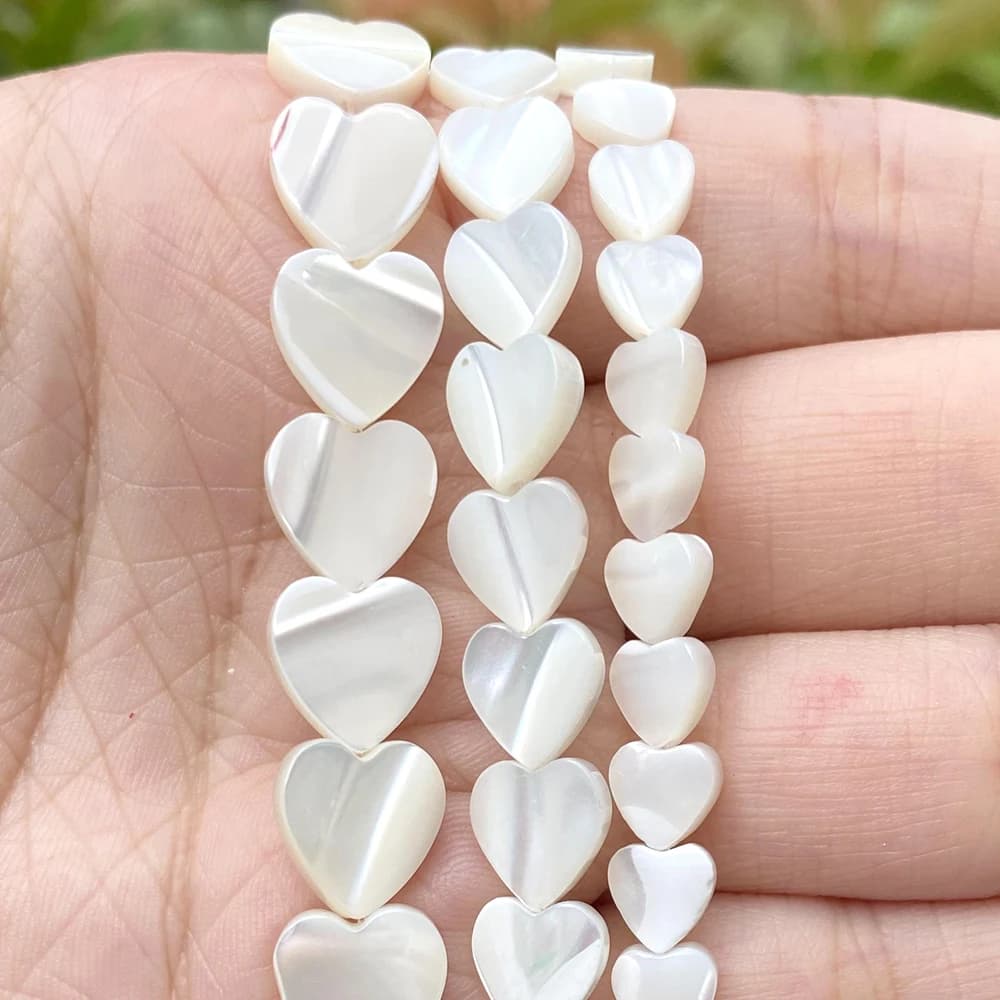 Natural White Love Heart Shell Mother Of Pearl Loose Spacer Beads For Jewelry Making DIY Bracelet Necklace Handmade 6/8/10mm