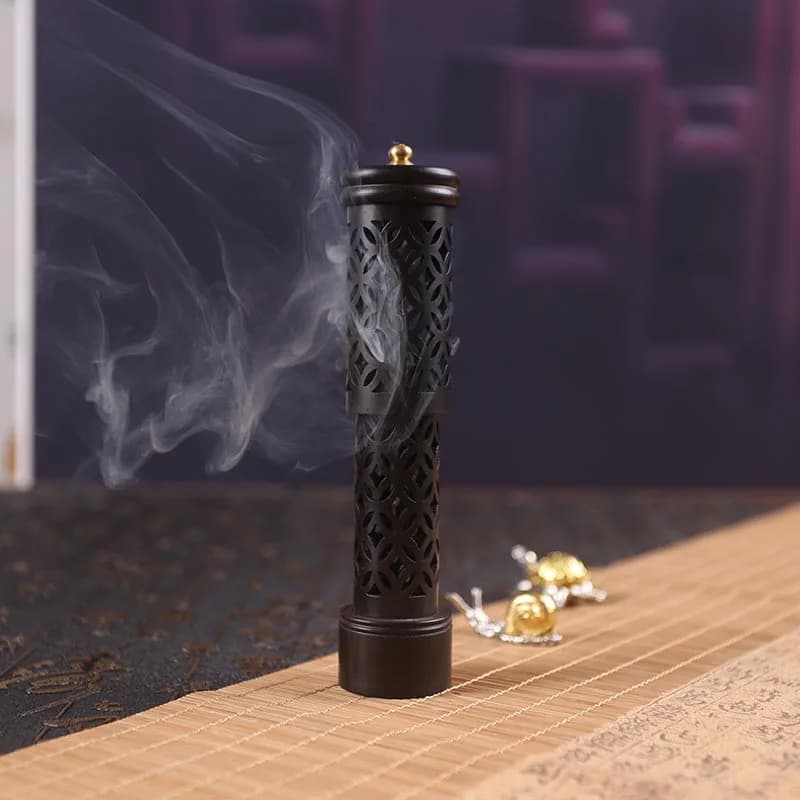 Supporto per bastoncini di incenso per aromaterapia in legno creativo fatto a mano bruciatore di incenso cavo scatola per incensiere in legno artigianato per intaglio del legno regalo cinese