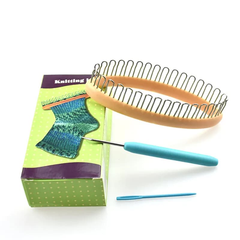 DIY Crafts Knitting Loom Set Complete Kit for Weaving Socks Scarf And Hat - Includes Weaver Needle And Sewing Tools