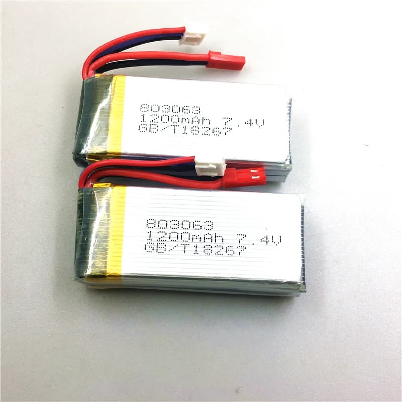 2 pz MJX X101 batteria 7.4v 1200mah batteria per MJX X101 / MJX X102H /WLtoys V666 V666N Rc Quadcopter pezzo di ricambio spedizione gratuita