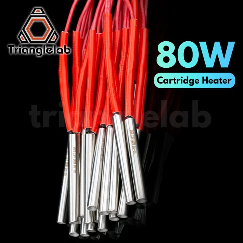 Trianglelab Stampante 3D 6*47.5MM 80W Cartuccia Riscaldatore Con Cavo 100CM Stampante 3D per Super Vulcano Heat block hotend