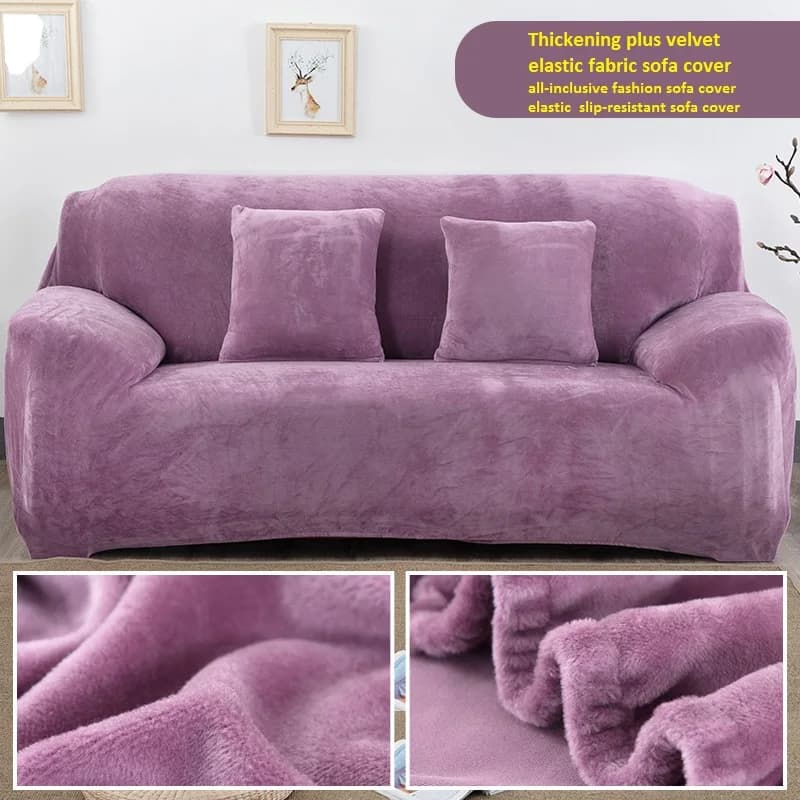 Thickening Plus Velvet Elastic Fabric Sofa Cover, All-Inclusive Fashion Sofa Cover ,Elastic Slip-Resistant Sofa Cover