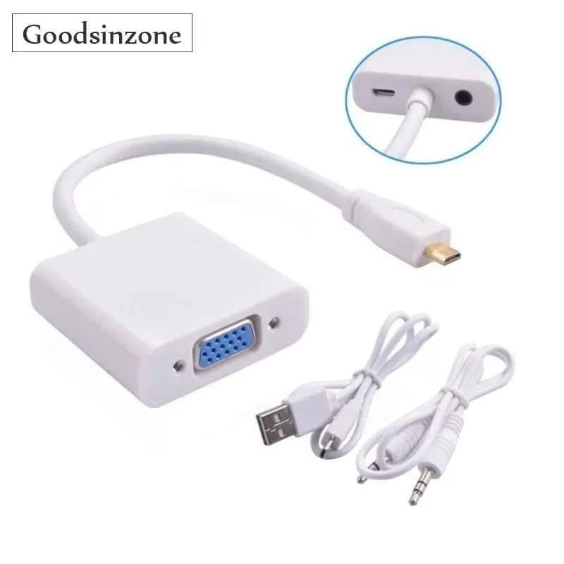 Raspberry Pi 4 Micro HDMI A VGA Apdater with AV / Audio USB port USB Data Cable for Raspberry Pi 4 modes B 4B
