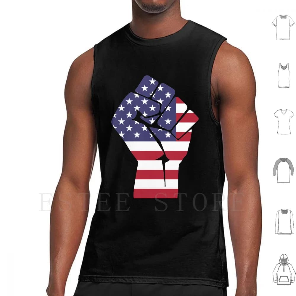 America's Fist For Civil Rights Tank Tops Vest America Usa United States Black Rights Black Lives Matter Black Lives