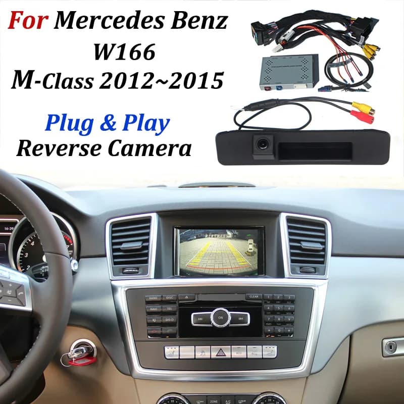 Per Mercedes Benz Classe M W166 ML 250 300 320 350 400 500 63 2012-2015 Schermo originale Aggiornamento Anteriore Vista posteriore Telecamera retromarcia