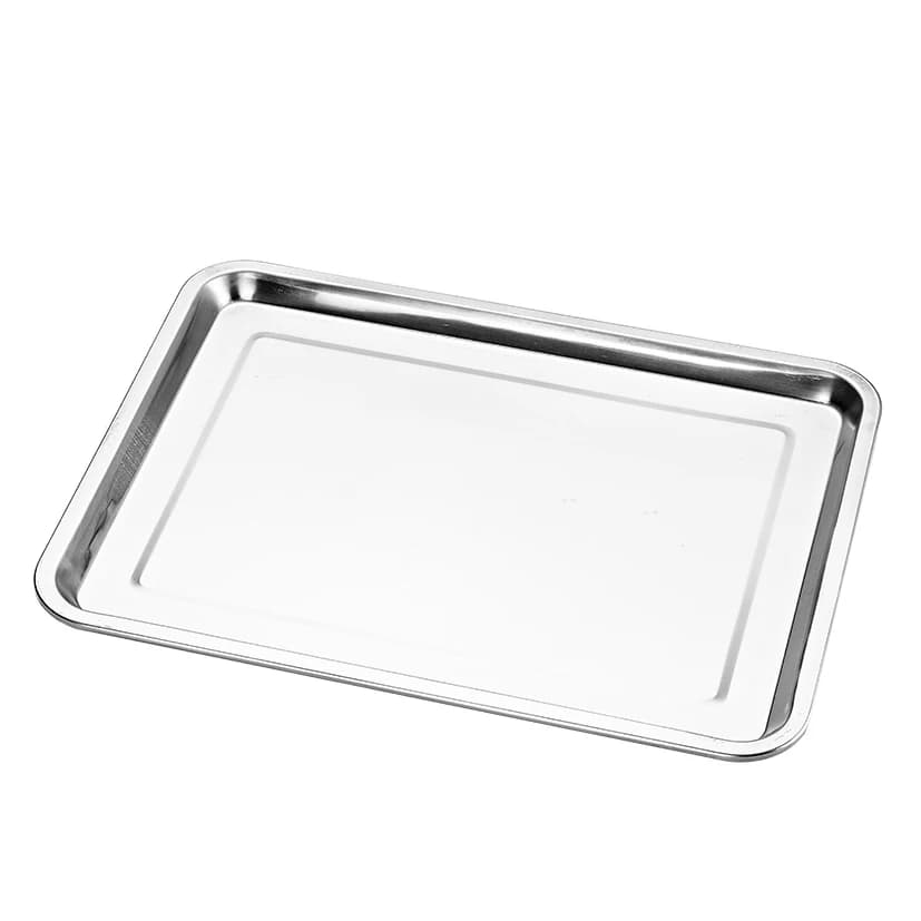 2 packs plate plate Plancha Grill Pan stainless steel drying plate fish steak tray pan for domestic kitchen Barbecue Snack