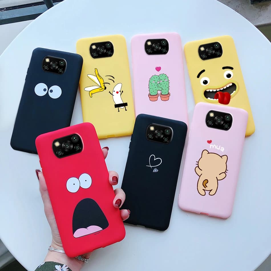 Custodia Poco X3 per Xiaomi Poco X3 Custodia NFC Cute Fundas Custodia morbida in silicone TPU Cover posteriore per Xiaomi Poco X3 PocoX3 Pro X 3 Custodie per telefoni
