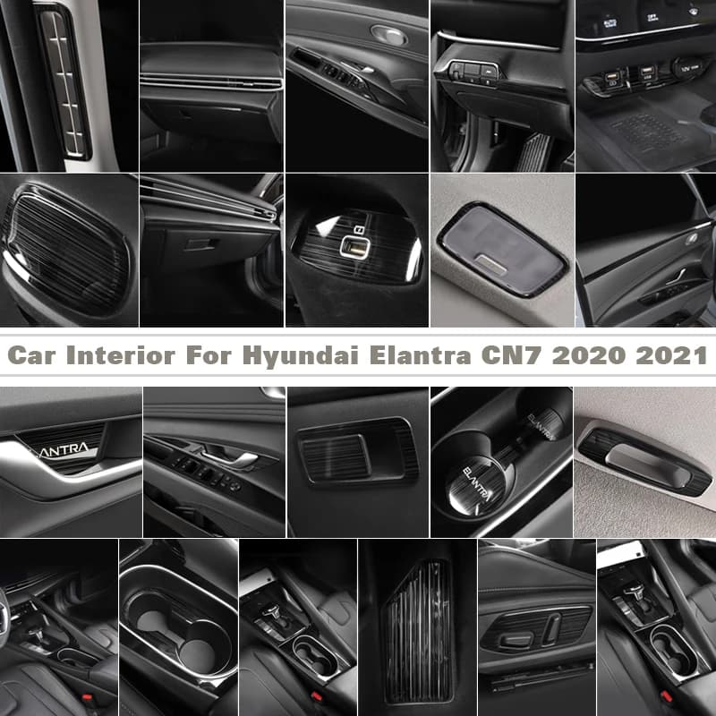 Interior accessories car for Hyundai Elantra CN7 2020 2021 lid water cup Trim air outlet lifts switch panel gear Trim