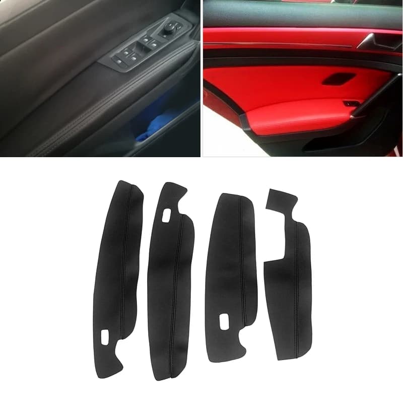 Copertura del pannello della porta in morbida pelle per VW Touran 2016 2017 2018 Auto-styling Pannelli della porta Protezioni/Pannello del bracciolo della porta Copertura della pelle Trim