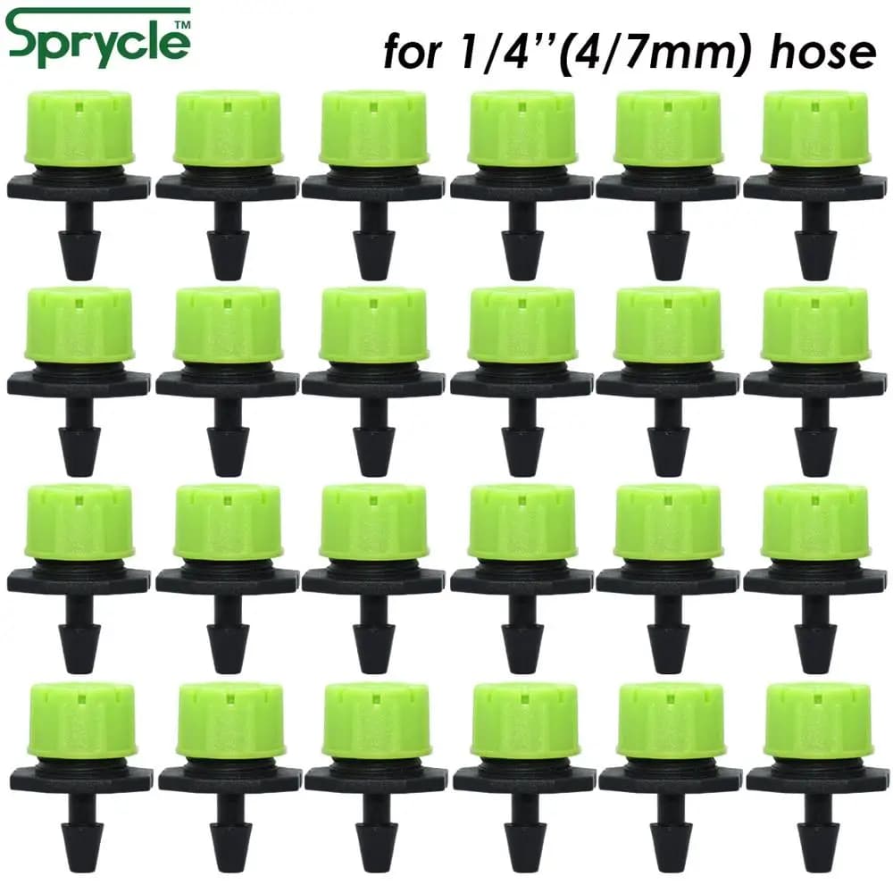 50-800PCS 1/4 ''Regolabile Ugelli di Irrigazione goccia a goccia Irrigazione Sprinkler Dripper Emettitore per 4/7 millimetri Tubo giardino di Fiori a Effetto Serra