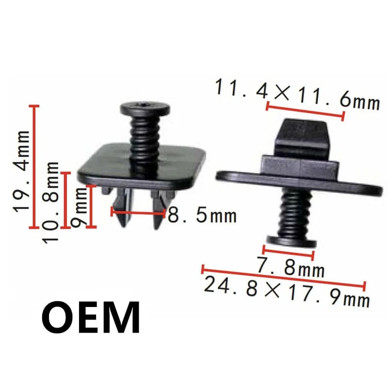 100pcs Bumper-Spoiler Diffuser Push-Type Clips Rivet Rear for VW 2012-2018 Passat Golf WHT005263